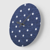 Erwtenstempel: denim stof textuur. grote klok (Hoek)