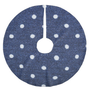 Erwtenstempel: denim stof textuur. kerstboom rok