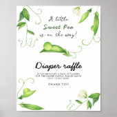 Erwtjes baby shower - luier raffle poster (Voorkant)