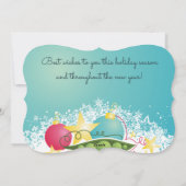 Erwtjes op aarde voedsel culinaire kerstkaart (Achterkant)