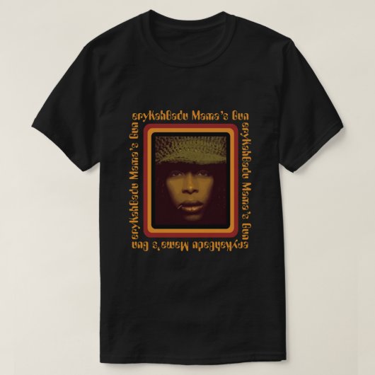 Erykah Design Badu Arts Musicus Amerikaans T-shirt (Design voorkant)