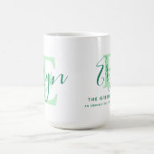 Eryn naam betekent monogram E groen Koffiemok (Center)