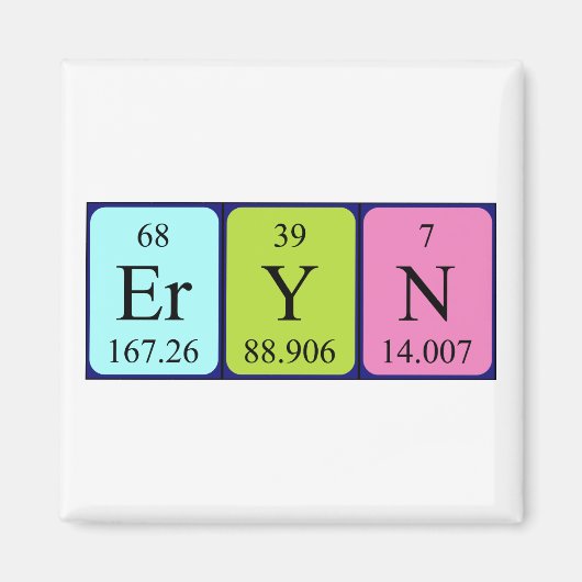 Eryn periodieke lijstnaam magnet (Voorkant)