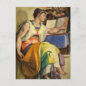 Erythraean Sibyl door Michelangelo Feestdagenkaart (Voorkant)