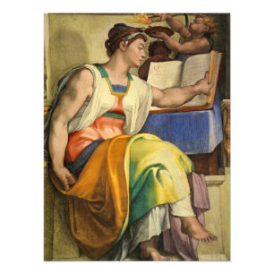 Erythraean Sibyl door Michelangelo Foto Afdruk