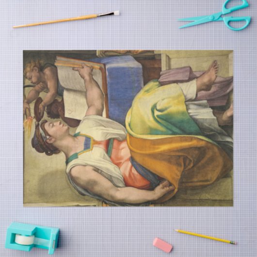 Erythraean Sibyl door Michelangelo Tissuepapier (Craft)