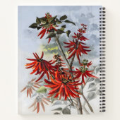 Erythrina Flower Waterverf, Gift Painting Notitieboek (Achterkant)