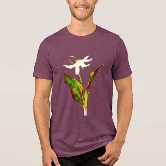 Erythronium Grandiflorum  Tri-Blend Shirt (Voorkant)
