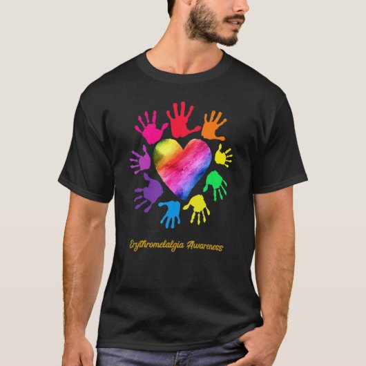 Erytromelalgie Bewustheid Zandpijn Erytromelalgie T-shirt (Voorkant)