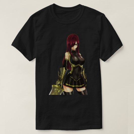 Erza Scarlett zwart goud T-shirt (Design voorkant)
