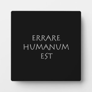 Erzeldzame humanum est fotoplaat