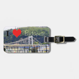 Erzsebet Bridge I hart Boedapest Bagagelabel