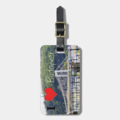 Erzsebet Bridge I hart Boedapest Bagagelabel (Voorkant verticaal)