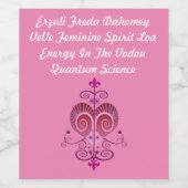 ERZULI FREDA VEVE Etiket op voedsel en dranken (Enkel label)