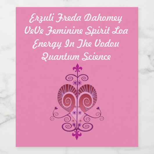 ERZULI FREDA VEVE Etiket op voedsel en dranken (Enkel label)