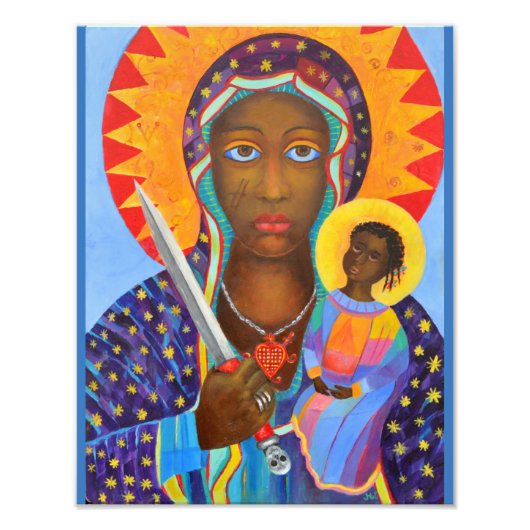 Erzulie Dantor Black Madonna Voodoo Foto Afdruk (Voorkant)