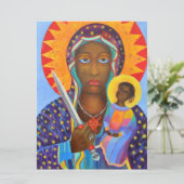 Erzulie Dantor Black Madonna Voodoo Kaart (Staand voorkant)