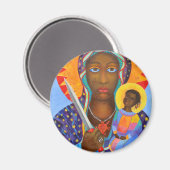 Erzulie Dantor Black Madonna Voodoo New Orleans Magneet (Voorkant / Achterkant)