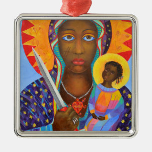 Erzulie Dantor Black Madonna Voodoo New Orleans Metalen Ornament