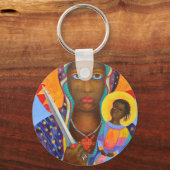 Erzulie Dantor Black Madonna Voodoo New Orleans Sleutelhanger (Voorkant)