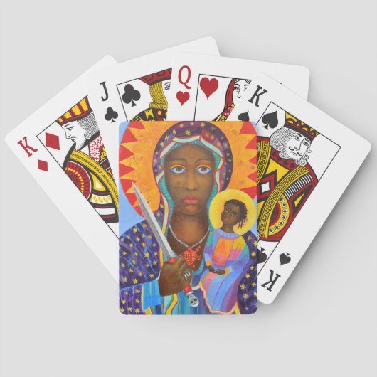 Erzulie Dantor Black Madonna Voodoo Pokerkaarten (Achterkant)