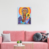 Erzulie Dantor Haitian Voodoo Black Madonna Ezili Canvas Afdruk (Insitu (Woonkamer))