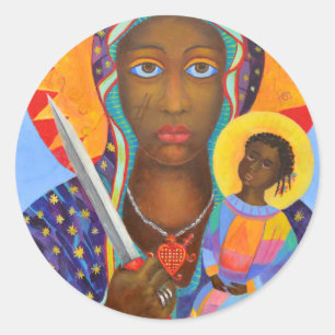 Erzulie Dantor Voodoo Haiti New Orleans Goddess Ronde Sticker