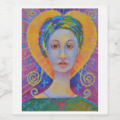 Erzulie Freda voodoo Orleans Dantor Wudu art Wijn Etiket (Enkel label)