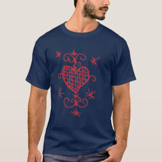 Erzulie Red Heart Veve Voodoo Hoodoo Love Sigil T-shirt
