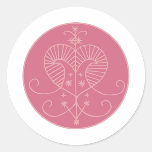 Erzulie Veve Ronde Sticker (Voorkant)