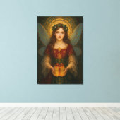 ES001_Enchanting Fairy - Christmas Edition #1 Canvas Afdruk (Insitu (Houten vloer))