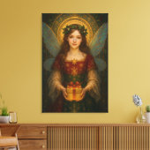 ES001_Enchanting Fairy - Christmas Edition #1 Canvas Afdruk (Insitu (Woonkamer))