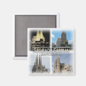 ES0126 Europa, Spanje, Barcelona, Sagrada Familia, Magneet (Voorkant / Achterkant)