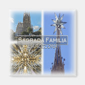 ES0127 Europa, Spanje, Barcelona, Sagrada Familia, Magneet (Voorkant)