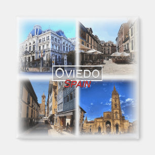 ES0132 Europa, Spanje, Oviedo, Koelkast Magneet