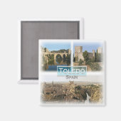 ES0133 Europa, Spanje, Toledo, Koelkast Magneet (Voorkant / Achterkant)