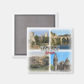 ES0134 Europa, Spanje, Toledo, Koelkast Magneet (Voorkant / Achterkant)