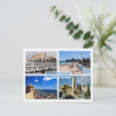 ES Alicante - Skyline - het strand van Postiguet - Briefkaart (Staand voorkant)