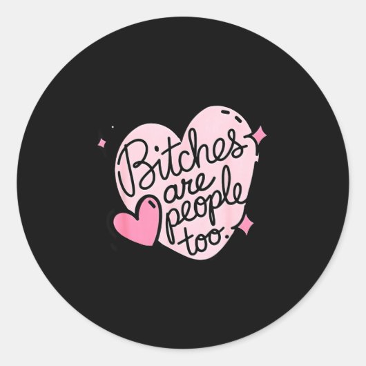 Es Are People Too Funny Humor Quote Ronde Sticker (Voorkant)