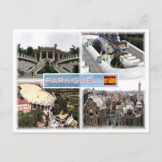 ES Barcelona - Park Guell Briefkaart (Voorkant)