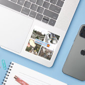 ES Barcelona - Park Guell Sticker (Laptop met iPhone)