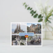 ES Barcelona - Sagrada Familia - Casa Batllo Briefkaart (Staand voorkant)