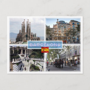 ES Barcelona - Sagrada Familia - Casa Batllo Briefkaart