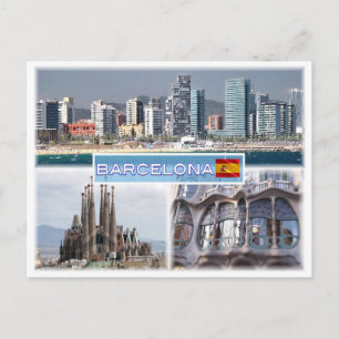 ES Barcelona - Skyline - Skyline - Sagrada Familia Briefkaart