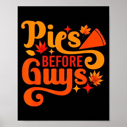 Es Before Guys Shirt Funny Thanksgiving Women Girl Poster (Voorkant)