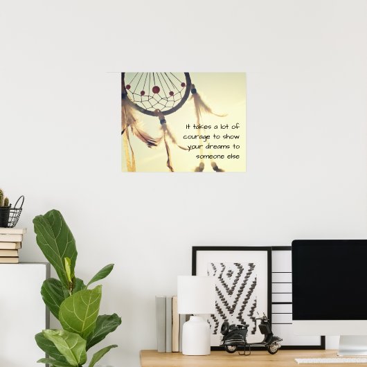 Es braucht viel Mut Poster (Thuiskantoor)