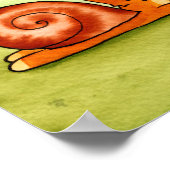 Es-Corg-O Snail-Corgi-Waterverf Afdrukken Poster (Hoek)