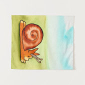 Es-Corg-O Snail Corgi Waterverf Wandkleed (Voorkant (horizontaal))