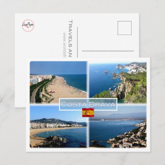 ES Costa Brava - Calella Beach - Tossa de Mar - Briefkaart (Voorkant / Achterkant)