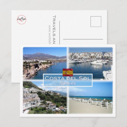 ES Costa del Sol - Nerja - Puerto Banus - Marbella Briefkaart (Voorkant / Achterkant)
